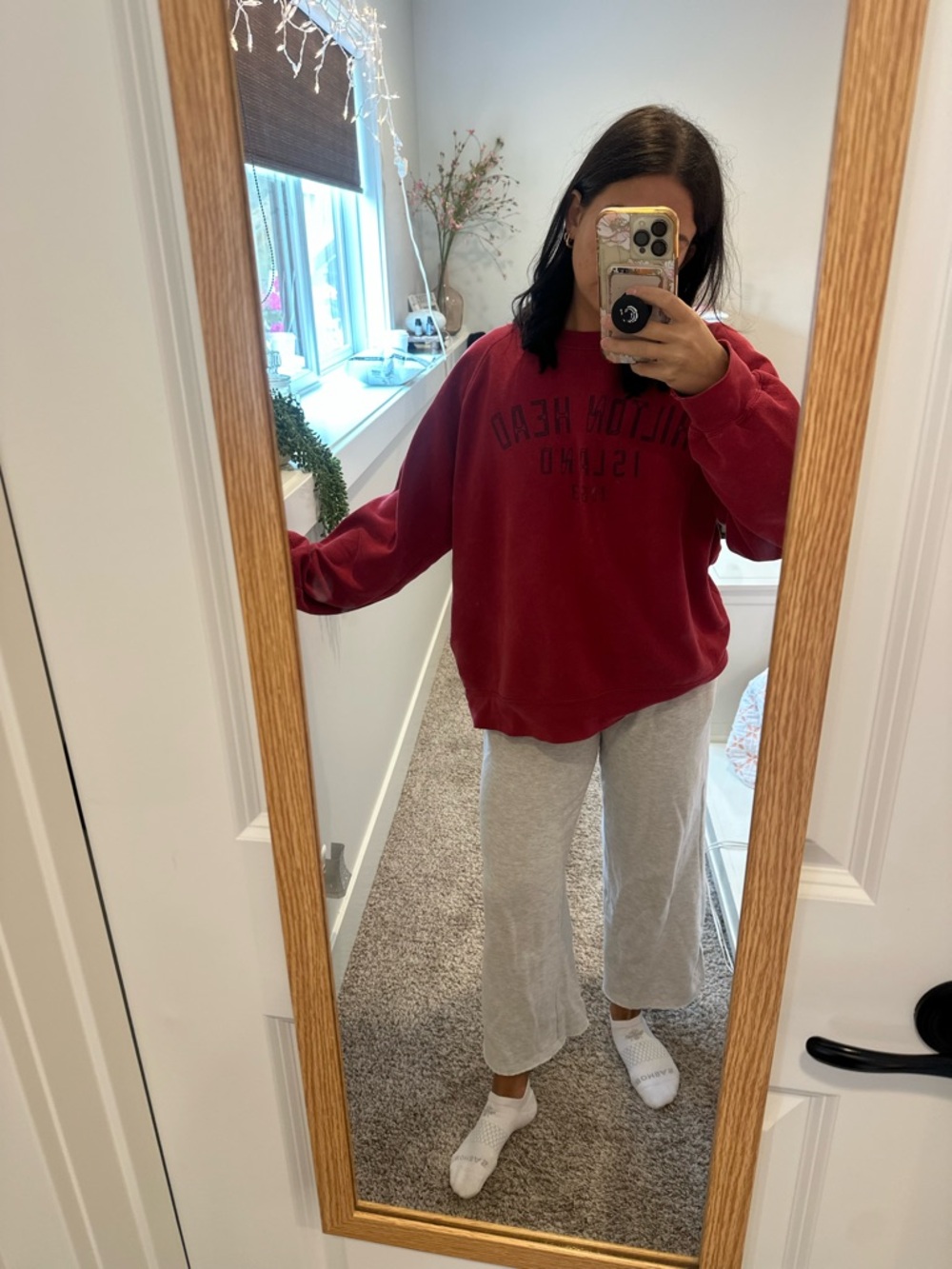 Ultra Flirt Light Gray wide leg sweats